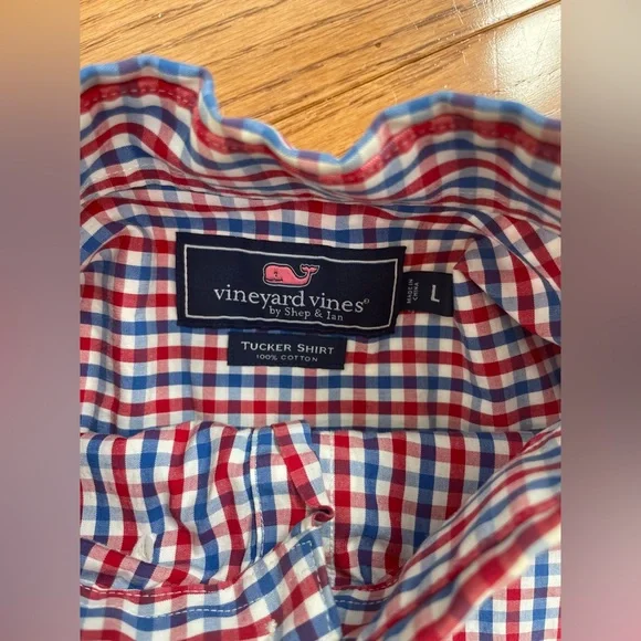 ✨HOST PICK✨VINEYARD VINES Tucker Shirt Large 100% Cotton Button-Down Long-Sleeve - Picture 4 of 11